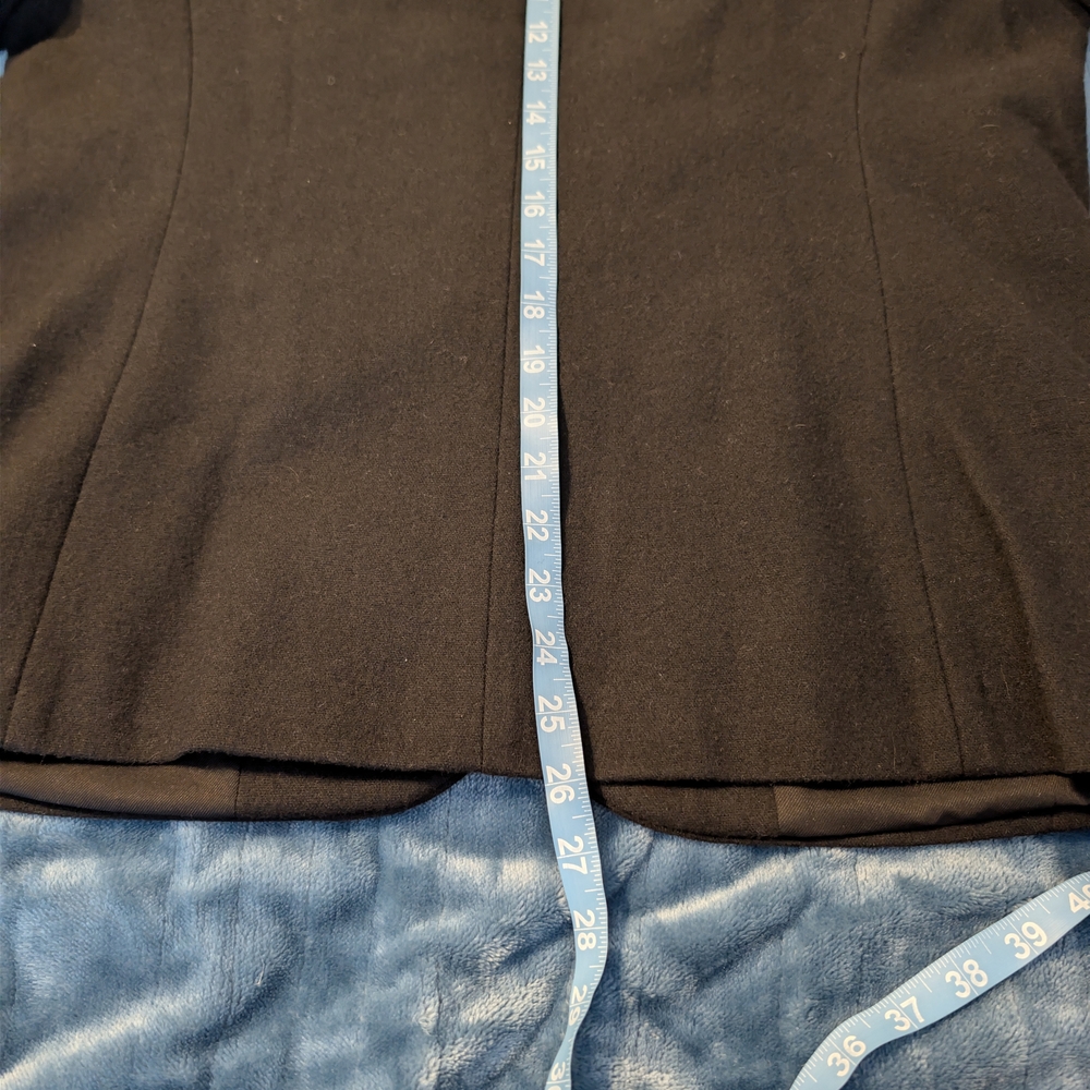 NWT Quince Womens Black Italian Wool Stand Collar Button-Up Blazer XL Academic - Picture 10 of 12